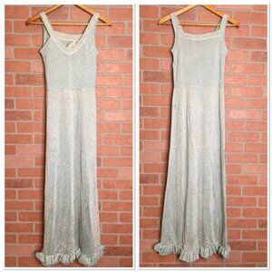 Vintage Banff Ltd. Gianni Ferri Metallic Knit Maxi Dress Size 6 Fairy Mermaid Sl